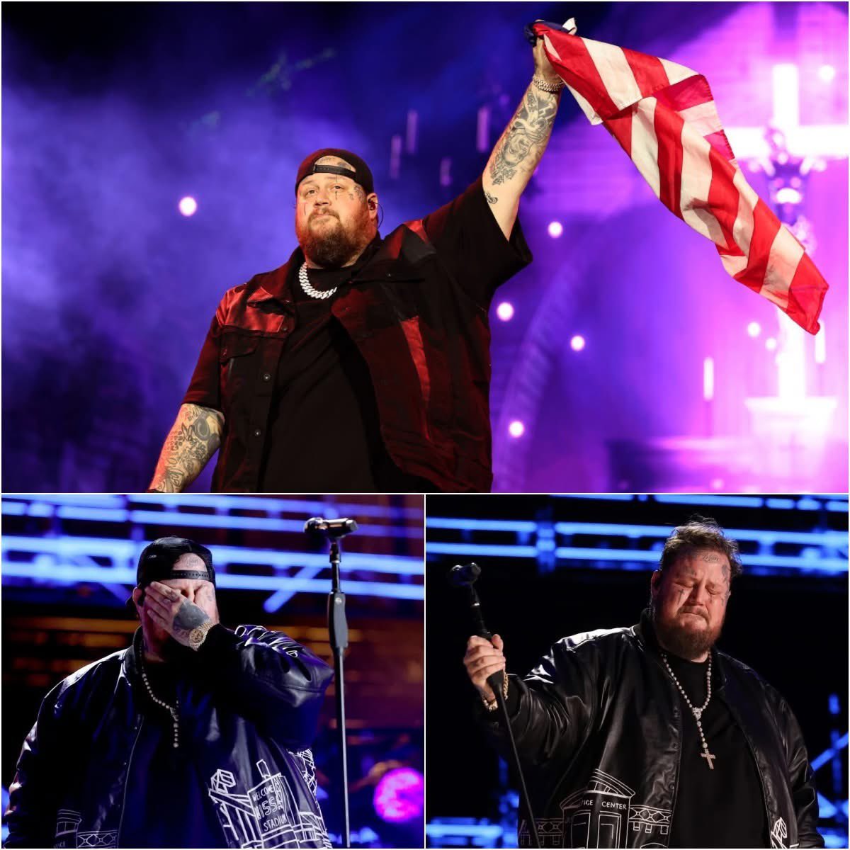 🚨Last night in Nashville, Jelly Roll stopped his sold-out show to honor Charlie Kirk—a young conservative, father, and patriot lost too soon—and the heroes of 9/11. 25,000 fans stood in silence, then sang “God Bless America” as one. A powerful moment of unity and faith. 🇺🇸 Never