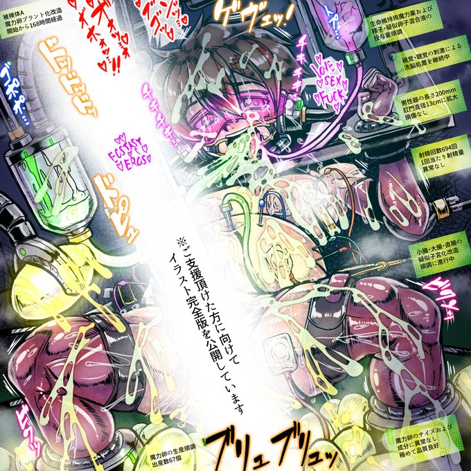 Skebリクエスト頂いたオリショタくん機械プレイを支援サイトで公開しました! 