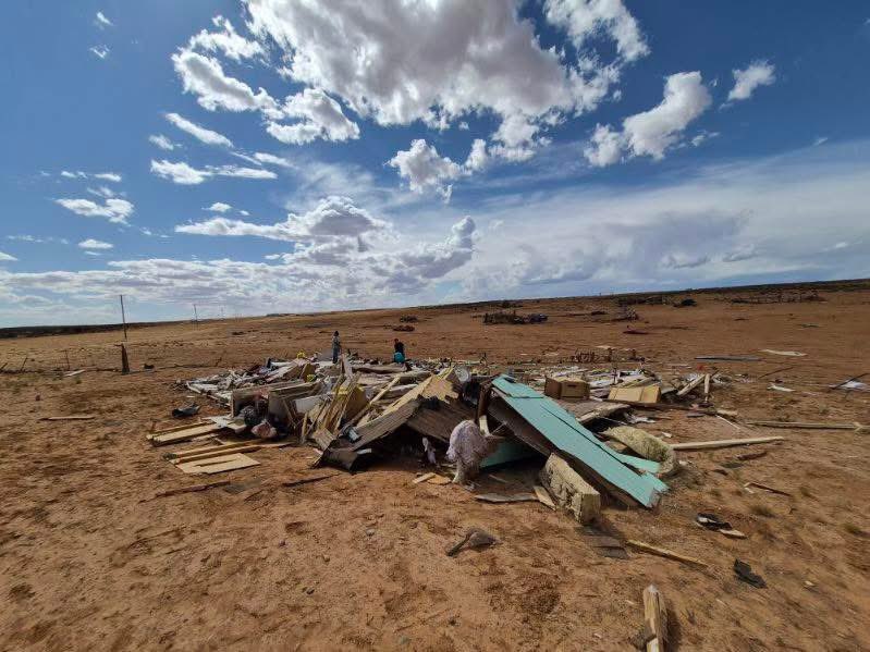 Alana Brophy (@alanabrophywx) on Twitter photo TORNADO DAMAGE: After a strong tornado moved through San Juan County- The Navajo Police Department confirms three homes were destroyed. 
Pics: A home damaged from this afternoon’s tornado in the Cahone Mesa & McCracken Mesa area, NE of Montezuma Creek, Utah
#utwx <a href="/abc4utah/">ABC4 News</a> TORNADO DAMAGE: After a strong tornado moved through San Juan County- The Navajo Police Department confirms three homes were destroyed. 
Pics: A home damaged from this afternoon’s tornado in the Cahone Mesa & McCracken Mesa area, NE of Montezuma Creek, Utah
#utwx <a href="/abc4utah/">ABC4 News</a>