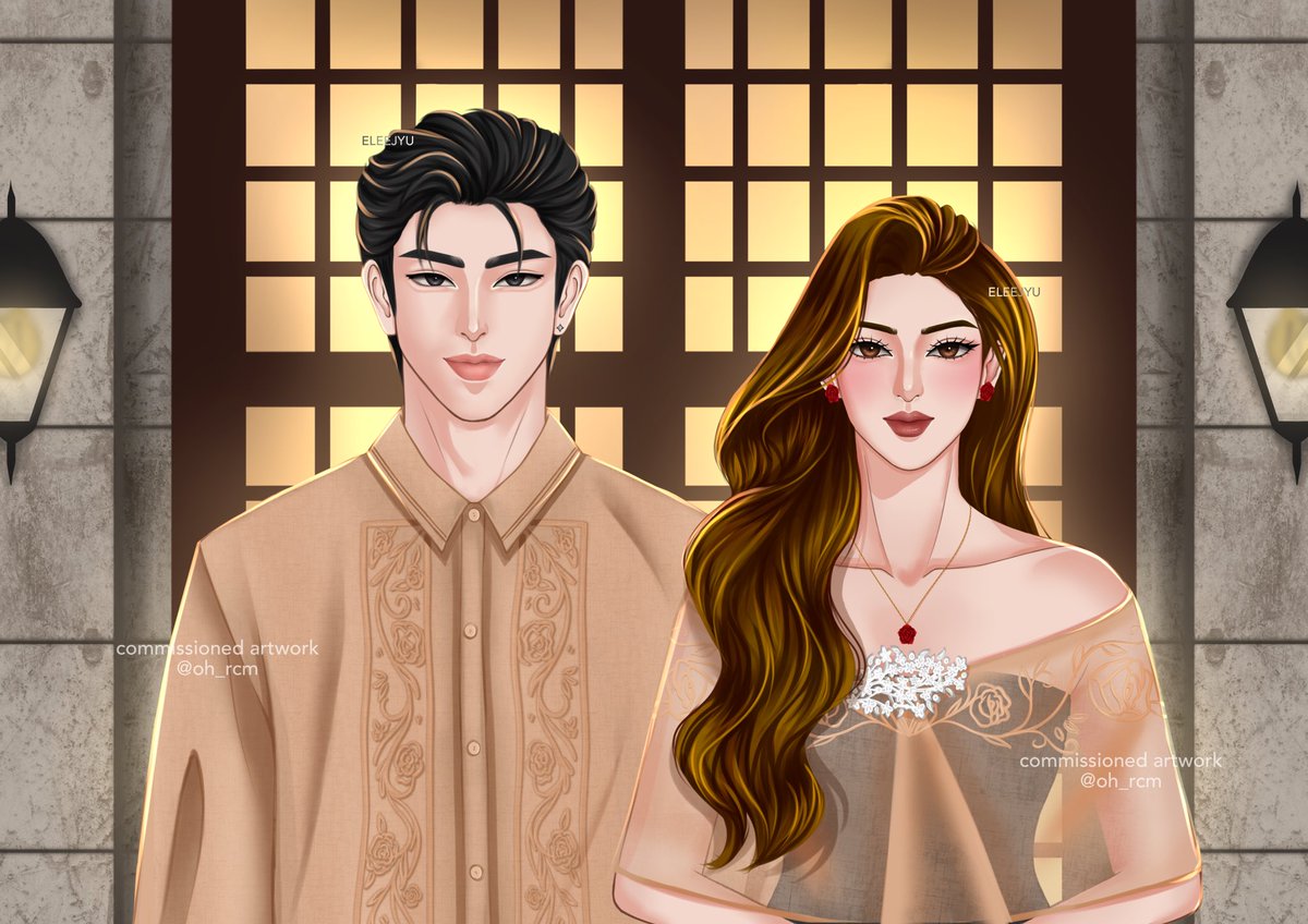 eleejyu's tweet image. Na para bang sila ay imbitado sa kasal... pero sa kanila yung kasal ❤️‍🔥

Filipiniana version of CoZen (from the Toga commish)
Commissioned artwork, do not use/repost.
#heartless #elizalde #jonaxx
#Chasing12HeartlessYears
#HeartlessHangout