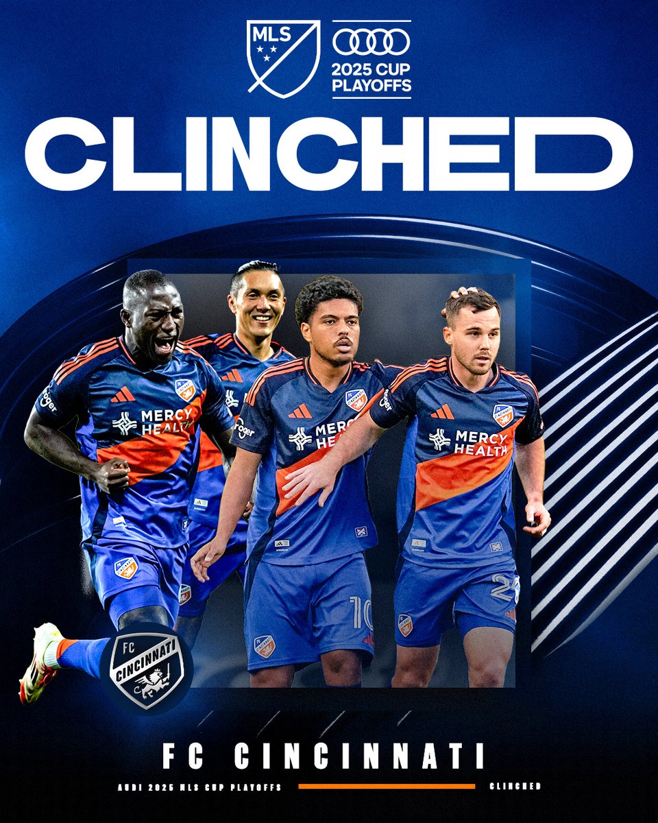 Clinch-innati. ✅

<a href="/fccincinnati/">FC Cincinnati</a> punch their ticket to the Audi #MLSCupPlayoffs!