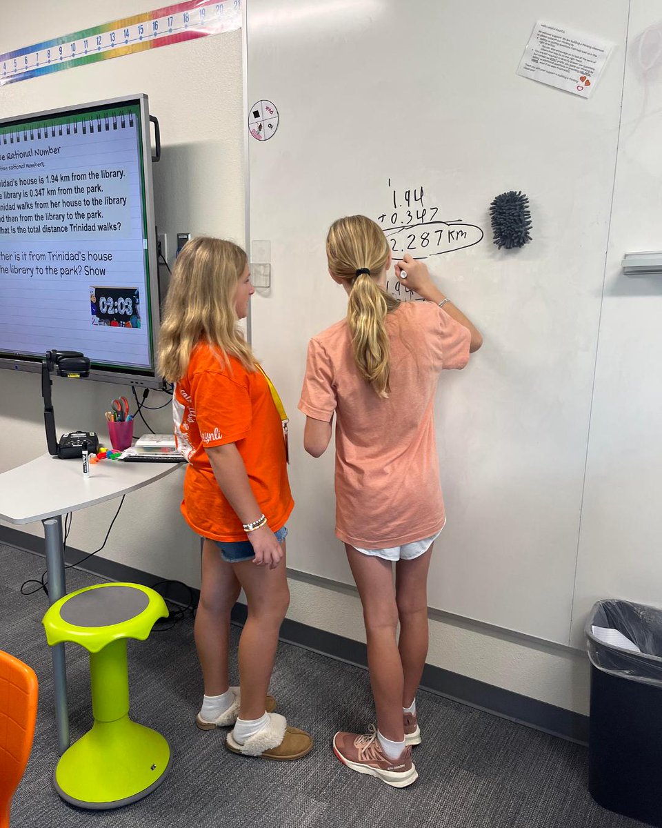 Moore_MS_CISD's tweet image. Mrs. Stone, a 6th grade mathematics teacher at Moore Middle School, utilizes the Building Thinking Classrooms model to foster deep conceptual understanding, collaborative problem-solving, and critical thinking among his students.