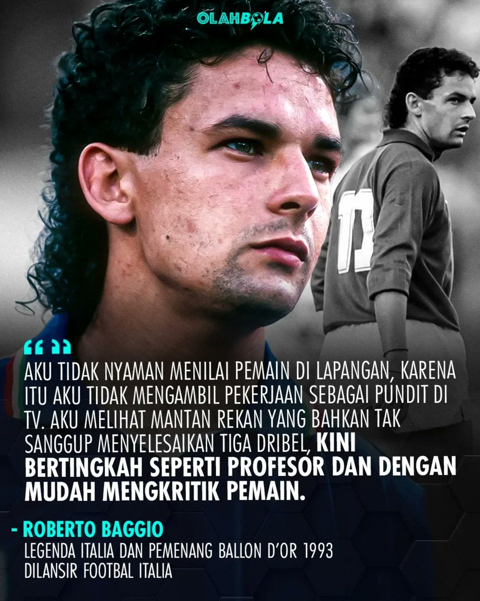 Roberto Baggio pasti gak pernah diajak ngobrol Ketum FIGC tentang pergantian Pelatih Timnas Italia.

[ <a href="/Olahbolacom/">OlahBola</a> ]