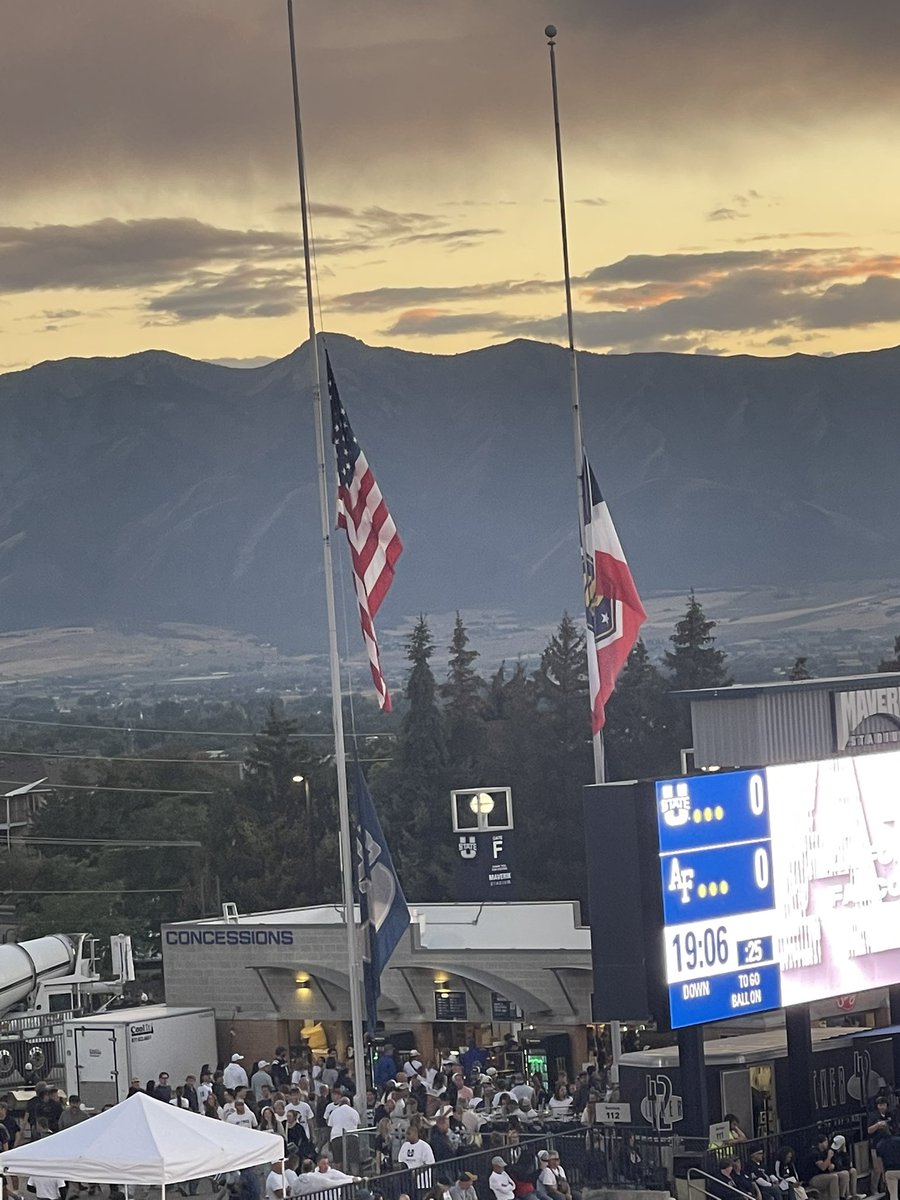 Props to Utah State for acknowledging the death of Charlie Kirk. Class act. United we stand.