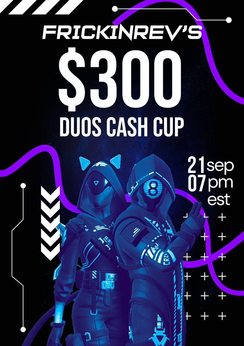 $300 ZB DUO CASHCUP

Date - September 21 @ 7:00pm EST
Server - NAC 
Mode - ZB BR Tournament Settings

 💰  Pool Split 💰

🥇 1st: $150
🥈 2nd: $100
🥉 3rd: $50

Restrictions - Any team member with >1k official earnings are not allowed.

#fortnite #fortnitezerobuild #fortnitecomp