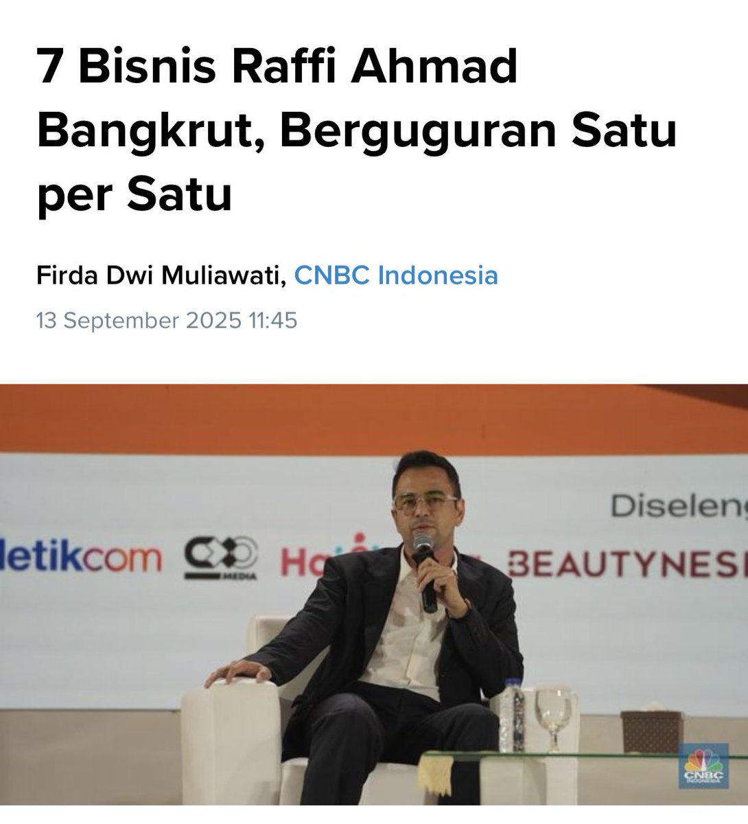 Bisnis punya Raffi Ahmad sebenarnya cuma “cover story” buat branding dan legitimasi kekayaan.

Kalau rugi pun, ya bukanlah sebuah masalah. Sama kayak money laundrer kelas berat seperti Sempak Ngarep dan Fufufafa, di mana bisnis hanyalah etalase, bukan mesin pencari untung.
