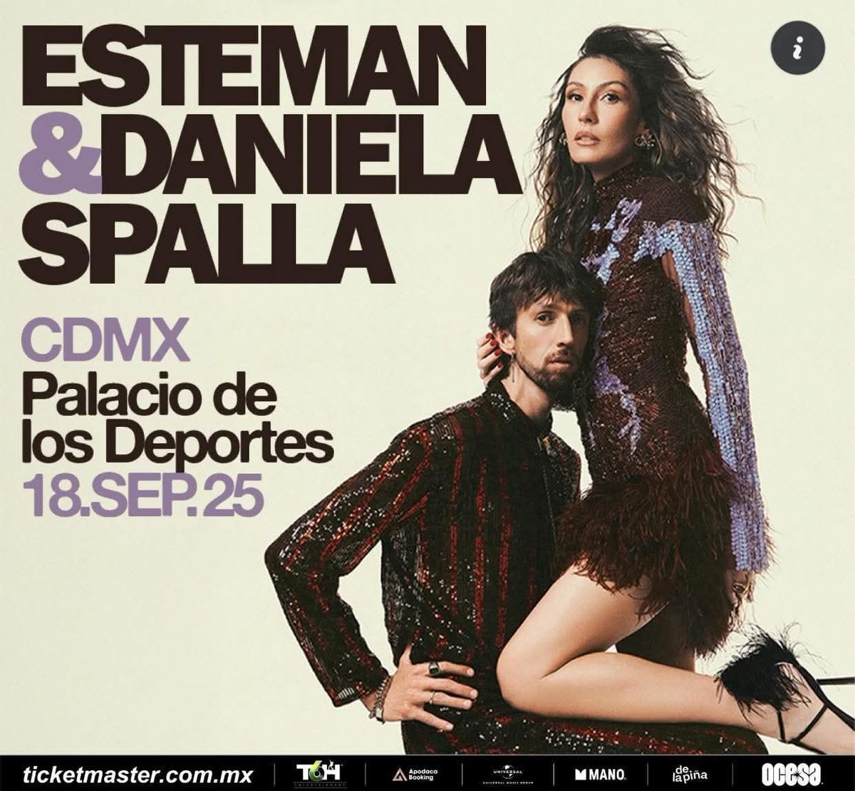 habitantesdrock's tweet image. Estiman &amp;amp; Daniela Spalla

Palacio de los Deportes 
18 Septiembre 2025

#Habitantesdelrock #RadioWeb #mediodecomunicacion #Prensa