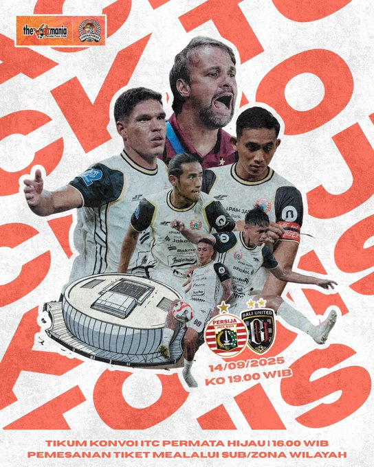 Jakebayoran65's tweet photo. Lawan Bali kita harus menang!!!

Persija vs Bali United
Minggu, 14 September 2025
Kick Off 19.00 WIB
Jakarta International Stadium

 #JS65 https://t.co/mjpnQhORYn