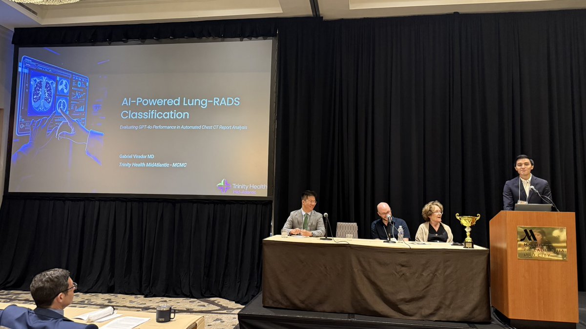 RFS & MSS Pennsylvania Radiological Society (@rfs_mss_parad) on Twitter photo Our RFS representing at PRS meeting
-Is Al boom sustainable?Toll of Al on environment:Nathan Davis <a href="/EinsteinRadRes/">Einstein Radiology Residency</a>
-Theranostics:Hot Topics &Bright Future:<a href="/QiaoMDPhD/">Peter Qiao</a> <a href="/PennRadiology/">Penn Radiology</a>
-GPT approach to Lung-RADS:Analyzing impact of prompting strategies:<a href="/GabrielVirador/">Gabriel Virador</a> <a href="/MCMC_RadRes/">MCMC Diagnostic Radiology Residency Program</a> Our RFS representing at PRS meeting
-Is Al boom sustainable?Toll of Al on environment:Nathan Davis <a href="/EinsteinRadRes/">Einstein Radiology Residency</a>
-Theranostics:Hot Topics &Bright Future:<a href="/QiaoMDPhD/">Peter Qiao</a> <a href="/PennRadiology/">Penn Radiology</a>
-GPT approach to Lung-RADS:Analyzing impact of prompting strategies:<a href="/GabrielVirador/">Gabriel Virador</a> <a href="/MCMC_RadRes/">MCMC Diagnostic Radiology Residency Program</a>