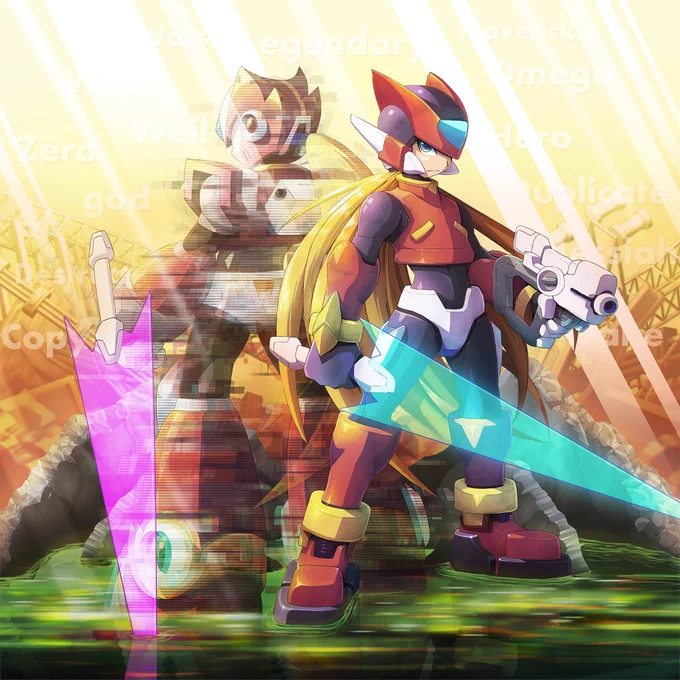 Zero (X series design) is to represent that he has the original heart and soul. Initially, I'd draw it in a fusion of both designs, but I'm sure the fans of the X series design would just prefer it to be the original. :)