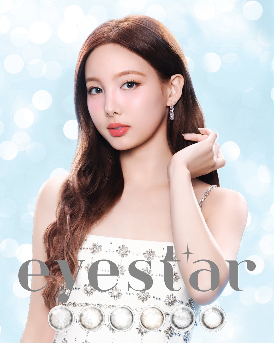 godmitzu's tweet photo. TWICE Nayeon appointed as the new brand muse of colored contact lens brand EYESTAR. https://t.co/Ok2Ct0KvZQ