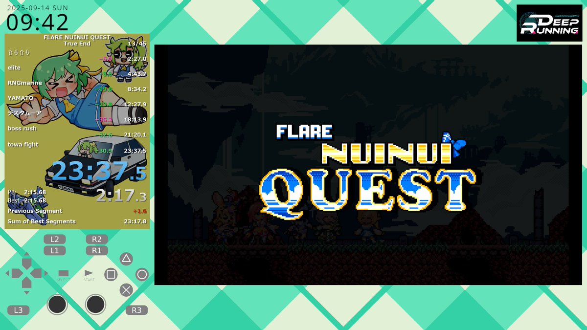 ケンねこ_KenNeko (@kenneko901) on Twitter photo 配信ありがとうございました!フレア自己べ!sub24!
ボスの機嫌が悪くて23:2xには届かなかったものの1つ山を越えて安心…
まだミスが目立つので安定感が欲しい。特にステージ4と5。一旦区間練習に戻りましょう
#RTA_PB 配信ありがとうございました!フレア自己べ!sub24!
ボスの機嫌が悪くて23:2xには届かなかったものの1つ山を越えて安心…
まだミスが目立つので安定感が欲しい。特にステージ4と5。一旦区間練習に戻りましょう
#RTA_PB