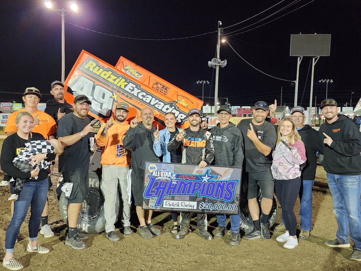 Congratulations to <a href="/CaleThomas91/">Cale Thomas</a> and <a href="/DR_Racing/">D&R Racing</a> 49x for taking the 2025 <a href="/theNAPAnetwork/">The NAPA Network</a> All Star Circuit of Champions presented by <a href="/Valvoline/">Valvoline Global Operations</a> Owner Championship!