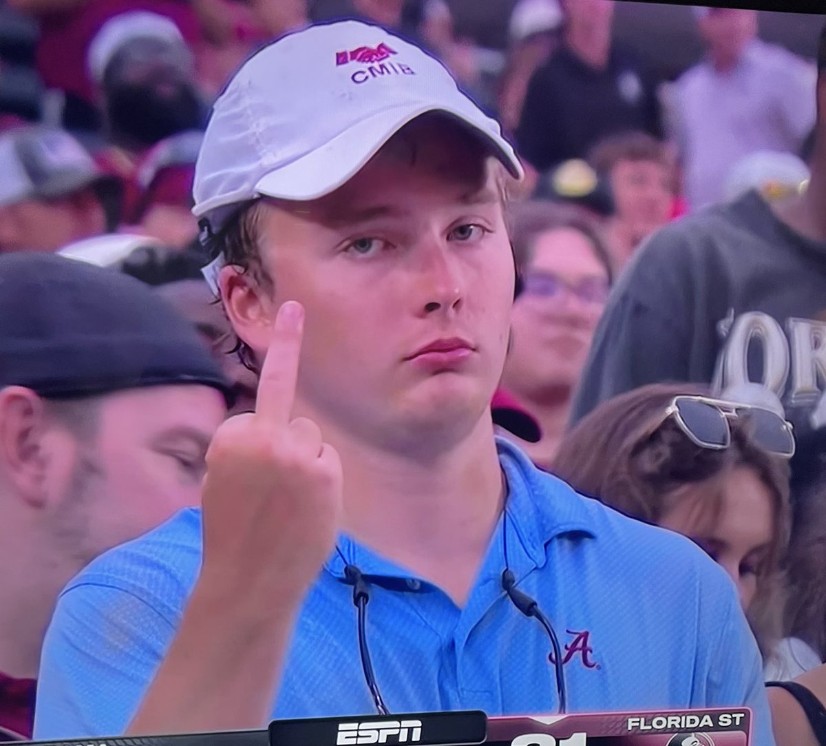 Big_Eazzzzy's tweet photo. Mike Shula: We’re down 14 points in the 4th quarter let’s run the ball up the middle

Me: https://t.co/wfAYF5U7wu