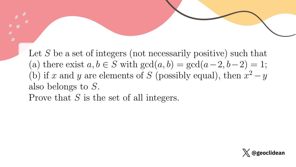 geoclidean's tweet image. USAMO 2001 Problem 5
#AMC #USAMO #ModularArithmetic #NumberTheory