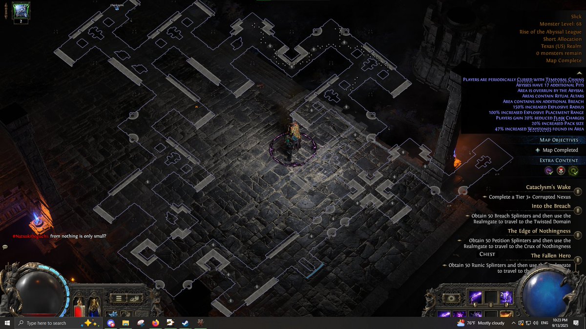 Darkleo28's tweet photo. @pathofexile @Zizaran I have Ritual on this map but not a single one spawned? is this something that can normally happens or just a bug? https://t.co/zGd0JjkLpE