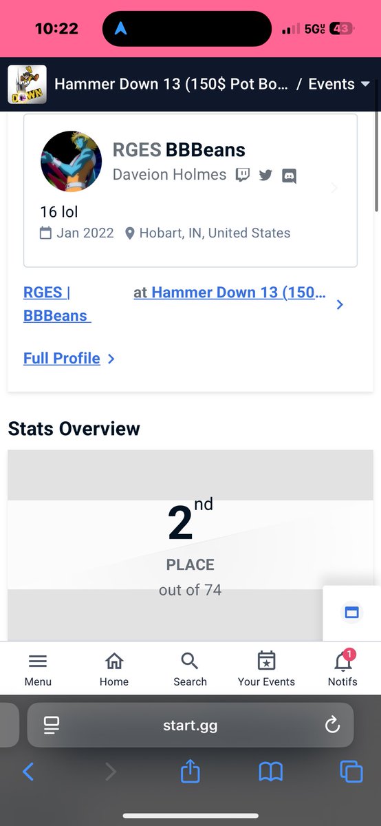 BBBeans! (Daveion) (@beansicus) on Twitter photo 2nd/74 at Hammer Down 13! Got super close to winning my first regional, but got wins on Woulphy, Camocat, Grease, Duck, Myst, Yash, and more! Haven’t practiced since Supernova, so I’m kinda shocked lol 2nd/74 at Hammer Down 13! Got super close to winning my first regional, but got wins on Woulphy, Camocat, Grease, Duck, Myst, Yash, and more! Haven’t practiced since Supernova, so I’m kinda shocked lol