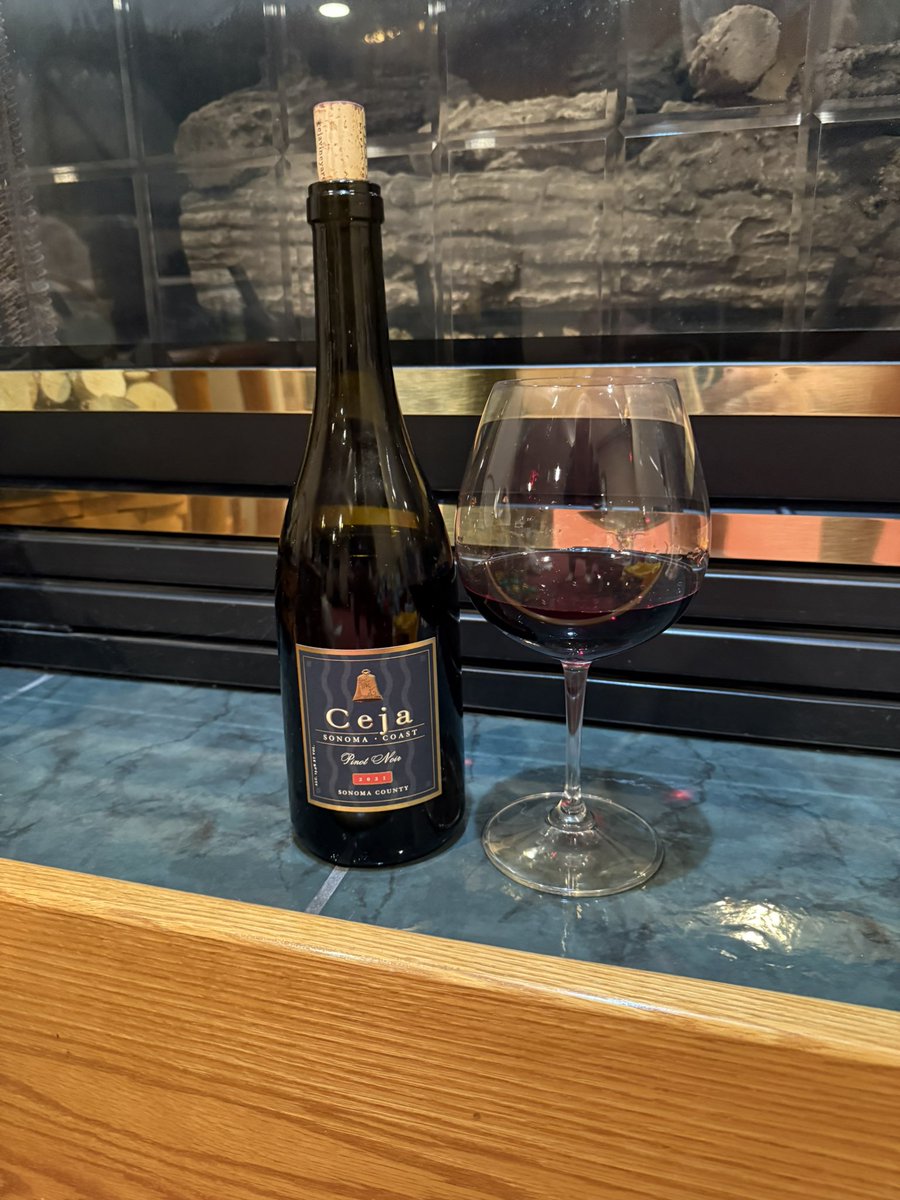 A little <a href="/cejavineyards/">Ceja Vineyards</a> in the glass tonight a 2021 Sonoma Coast Pinot Noir. Exquisite wine