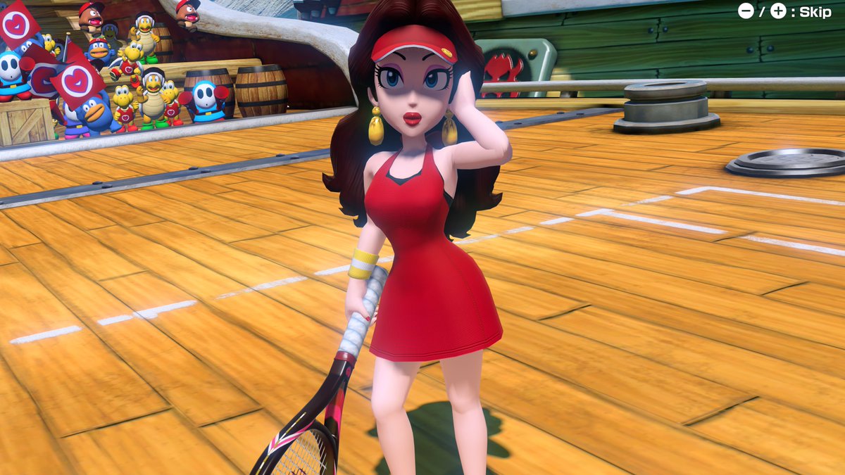 NonPotableH2O's tweet image. Pauline looks stunning in Mario Tennis Aces. And she will look even better in Fever! Here are some HQ screenshots of her I took.