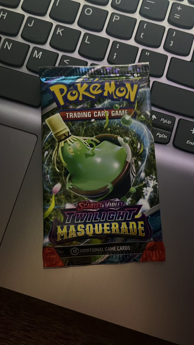 PoDoesPokemon's tweet image. Not the best, but we having fun still! #TwilightMasquerade pack #1 #CodeCard #Pokemon #PokemonTCG