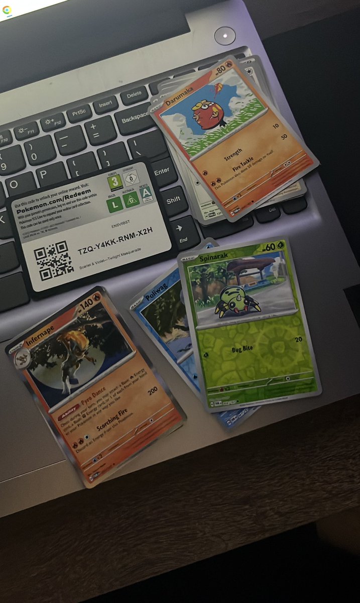 PoDoesPokemon's tweet image. Not the best, but we having fun still! #TwilightMasquerade pack #1 #CodeCard #Pokemon #PokemonTCG