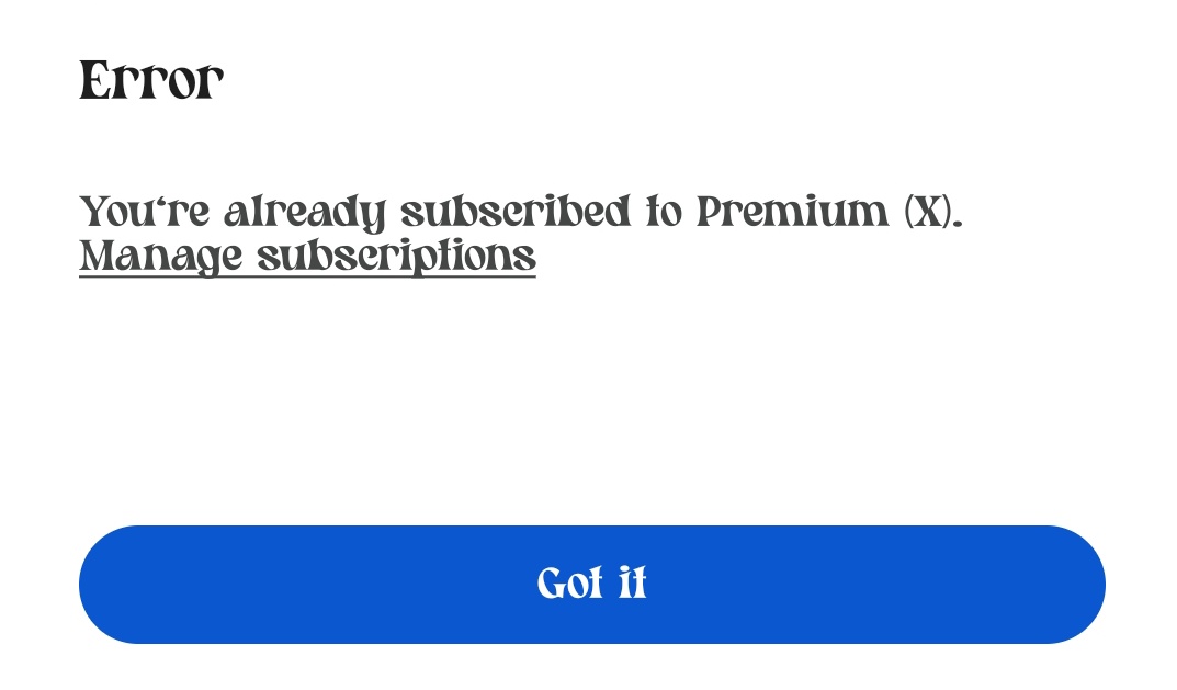 Yoo guys, grabbed the premium but still no access 🤔 anyone else facing this?

Anyone know the fix? Help a bro out! 

<a href="/X/">X</a> <a href="/XCorpIndia/">X India</a>
I think my subscription went to Mars instead of my account 🚀😂