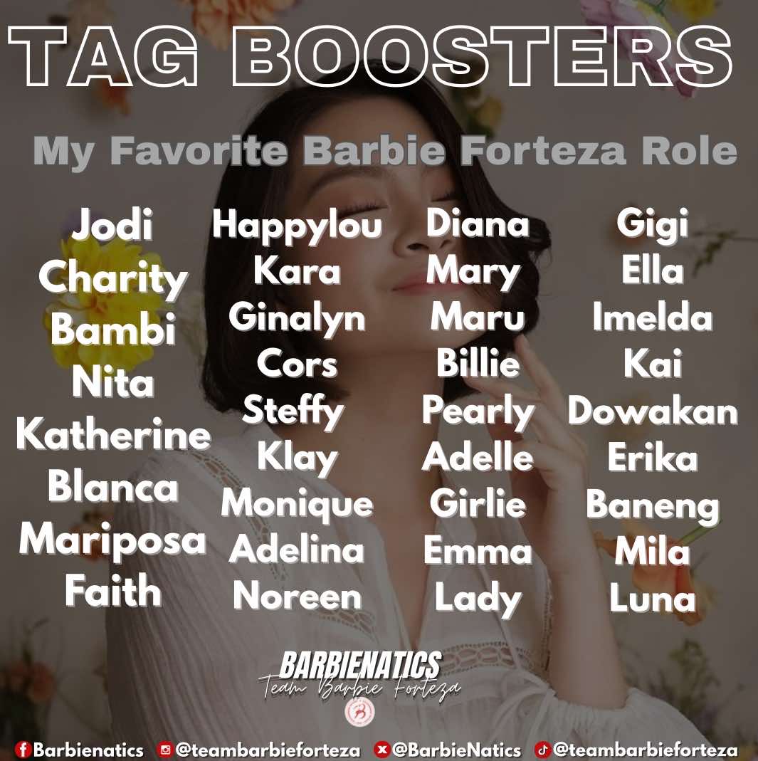 BarbieNatics's tweet photo. When there is a iconic and favorite Shows

Now, share us your favorite Barbie Forteza's Role

BARBIEda sa AOS 
#AOSLakasMoSaAmin https://t.co/b44vbRJp9k