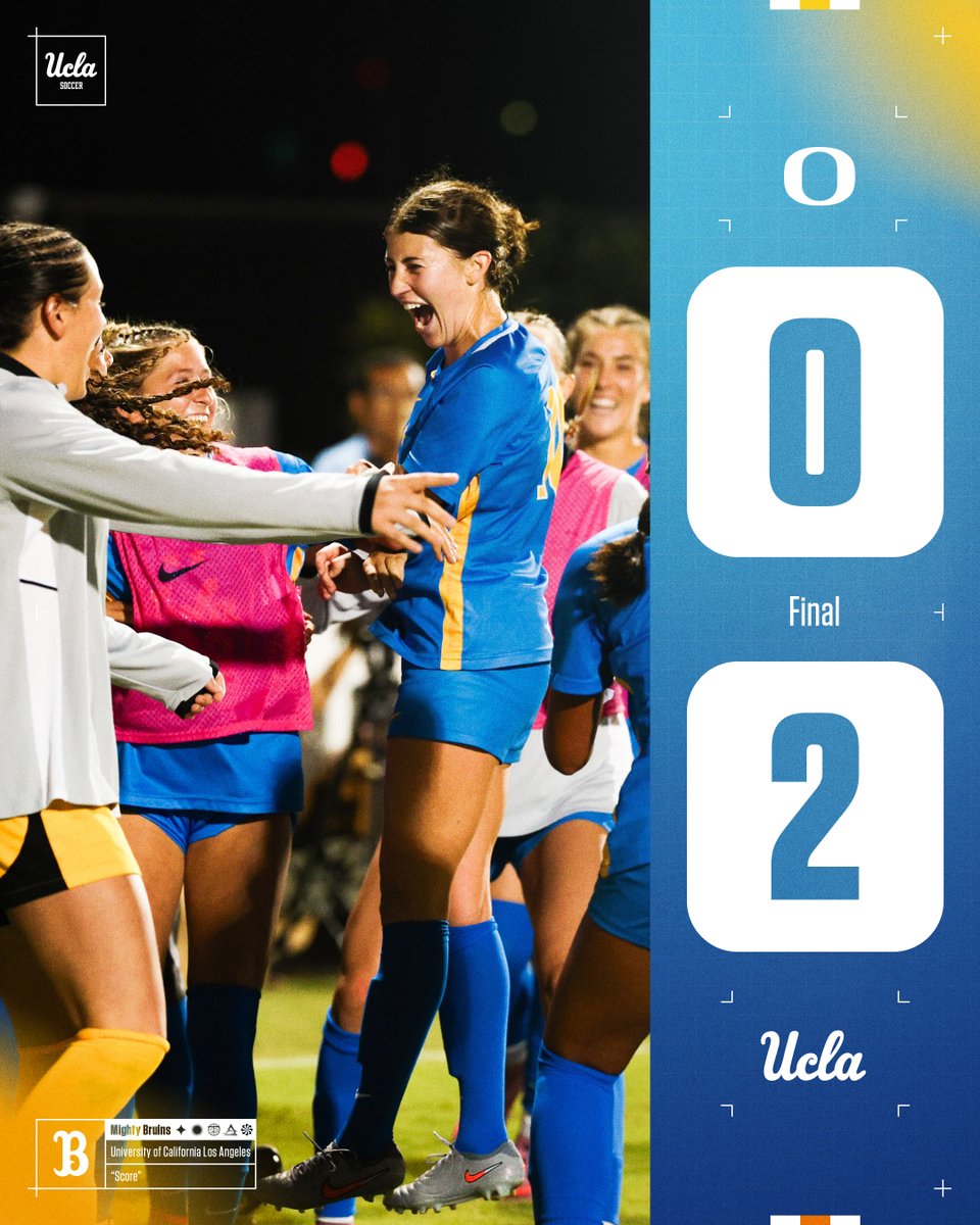 FINAL: UCLA 2, Oregon 0

⚽️: Emma Egizii (57')
⚽️: Bella Winn (74')

The Bruins win their fourth consecutive, all by 2-0 scores.