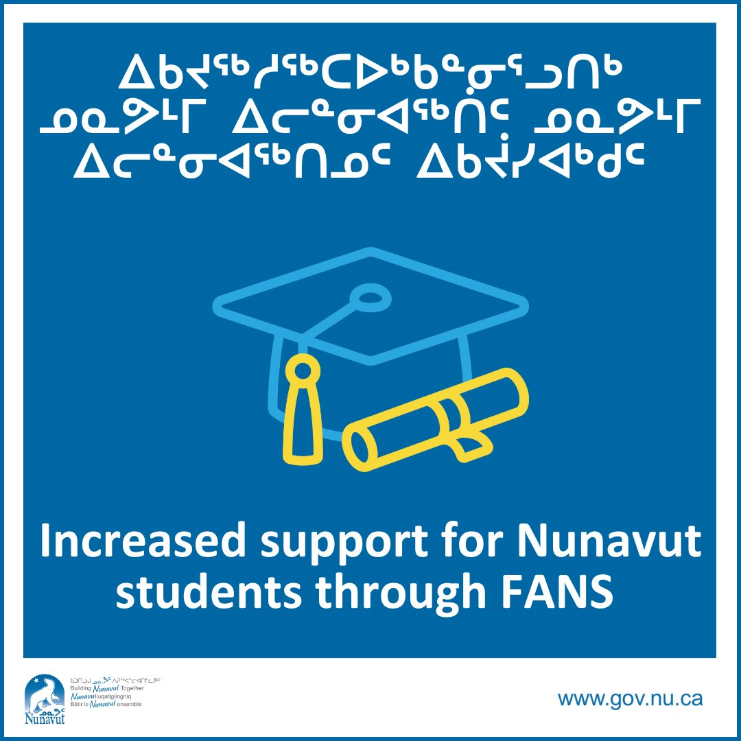 ᓄᓇᕗᑦ ᒐᕙᒪᖓ ᐊᔪᕐᓇᙱᓐᓂᖅᓴᐅᑎᑦᑎᕗᖅ ᐃᓕᓐᓂᐊᖅᑎᓄᑦ ᑲᔪᓯᑦᑎᐊᕈᓐᓇᖁᓪᓗᒋᑦ. ᓄᓇᕗᒻᒥ ᐃᓕᓐᓂᐊᖅᑎᓄᑦ ᐃᑲᔫᓯᐊᒃᑯᑦ, ᐃᓅᓇᓱᐊᕐᓂᕐᒧᑦ ᐃᒡᓗᒧᓪᓗ ᐃᑲᔫᓯᐊᑦ ᐅᓄᖅᓯᕙᓪᓕᐊᕗᑦ.

premier.gov.nu.ca/iu/nunavummi-i…