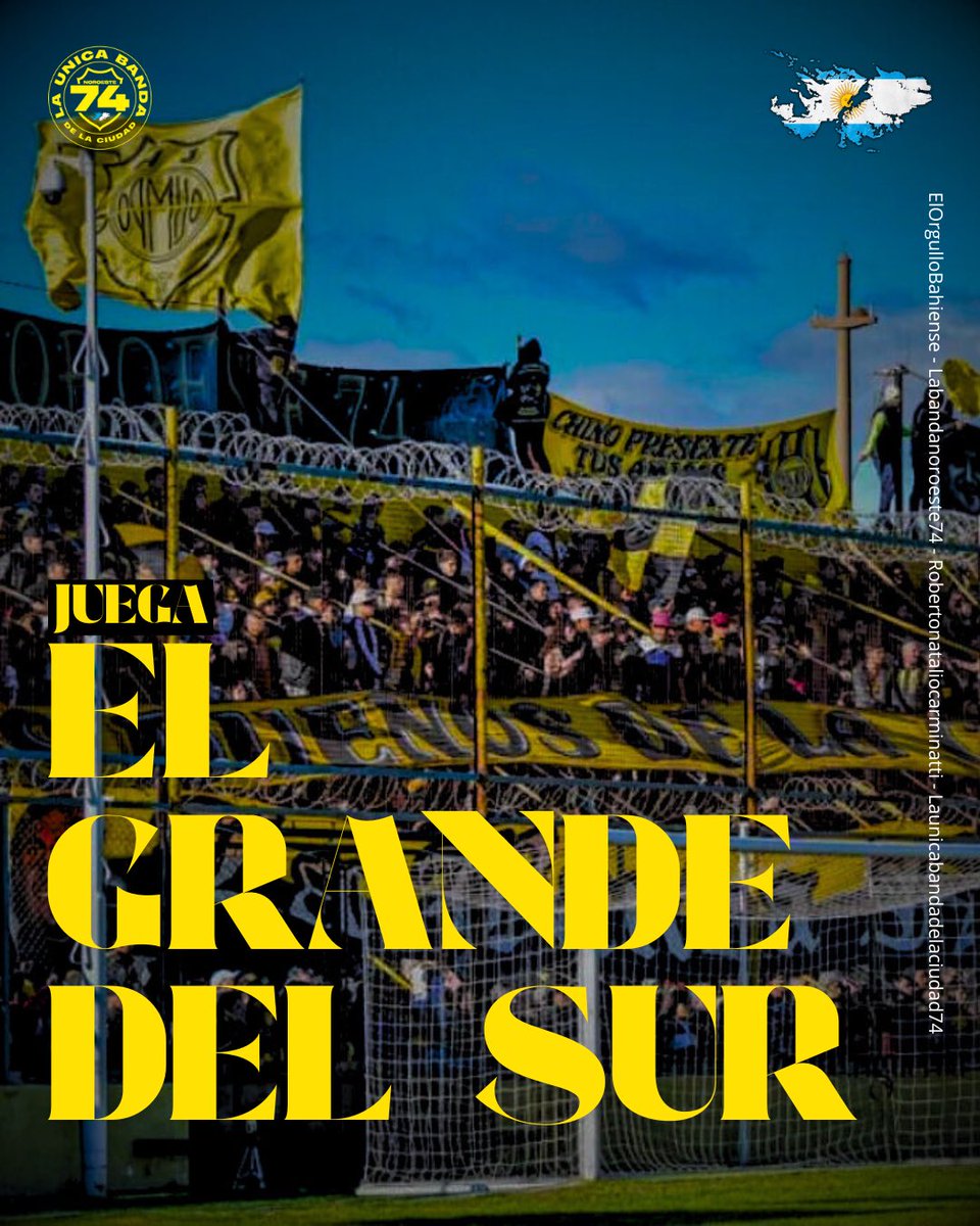 JUEGAA EL GRANDE DEL SUR!! 👊🏾

#LaBandaNoroeste74 
#LosDueñosDeLaFiesta 🇦🇷