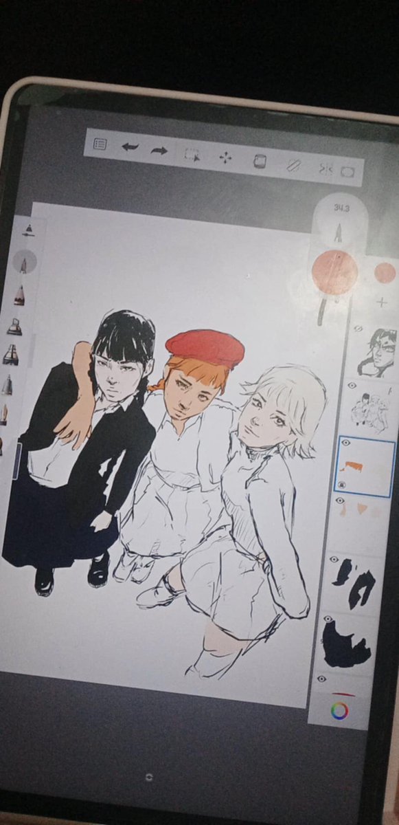 It's been a long time since last wip...
Still open for commissions ^^
#WednesdaySeason2 
#enidsinclair #agnesdemille 
#wednesdayaddams 
#ArtistOnTwitter #commissionsopen