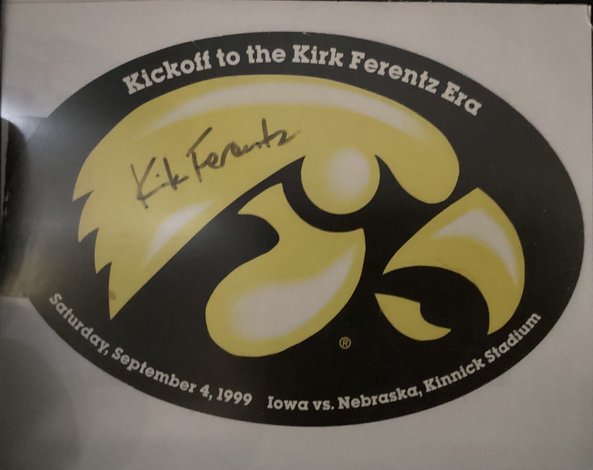 I kept this from KF’s first game and my wife got it signed by him a few years later. A great career!