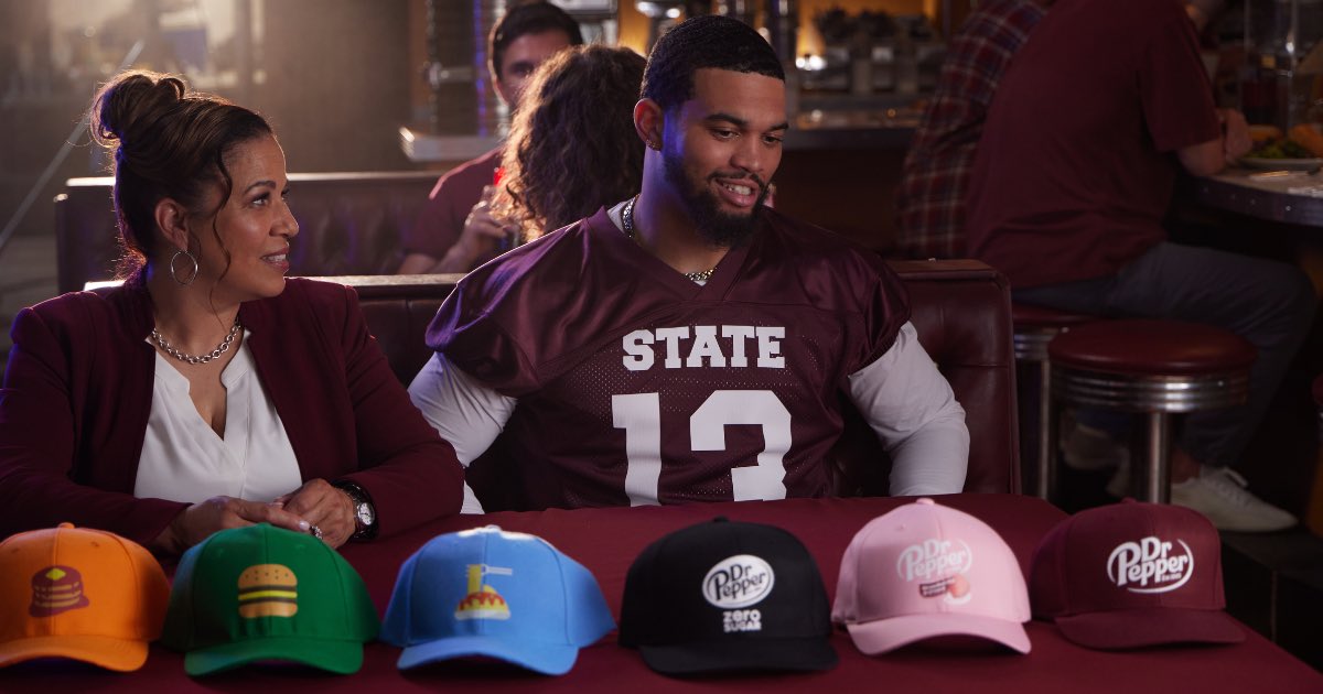 GoState1899's tweet image. My superstition and routine when I watch the Bobcats is to drink one of these bad boys.

Why you may ask? Well for staters, the shade of maroon matches their colors and bc the Dr Pepper Fansville commercials have a fictional “State” team that looks exactly like Texas State. 🏈