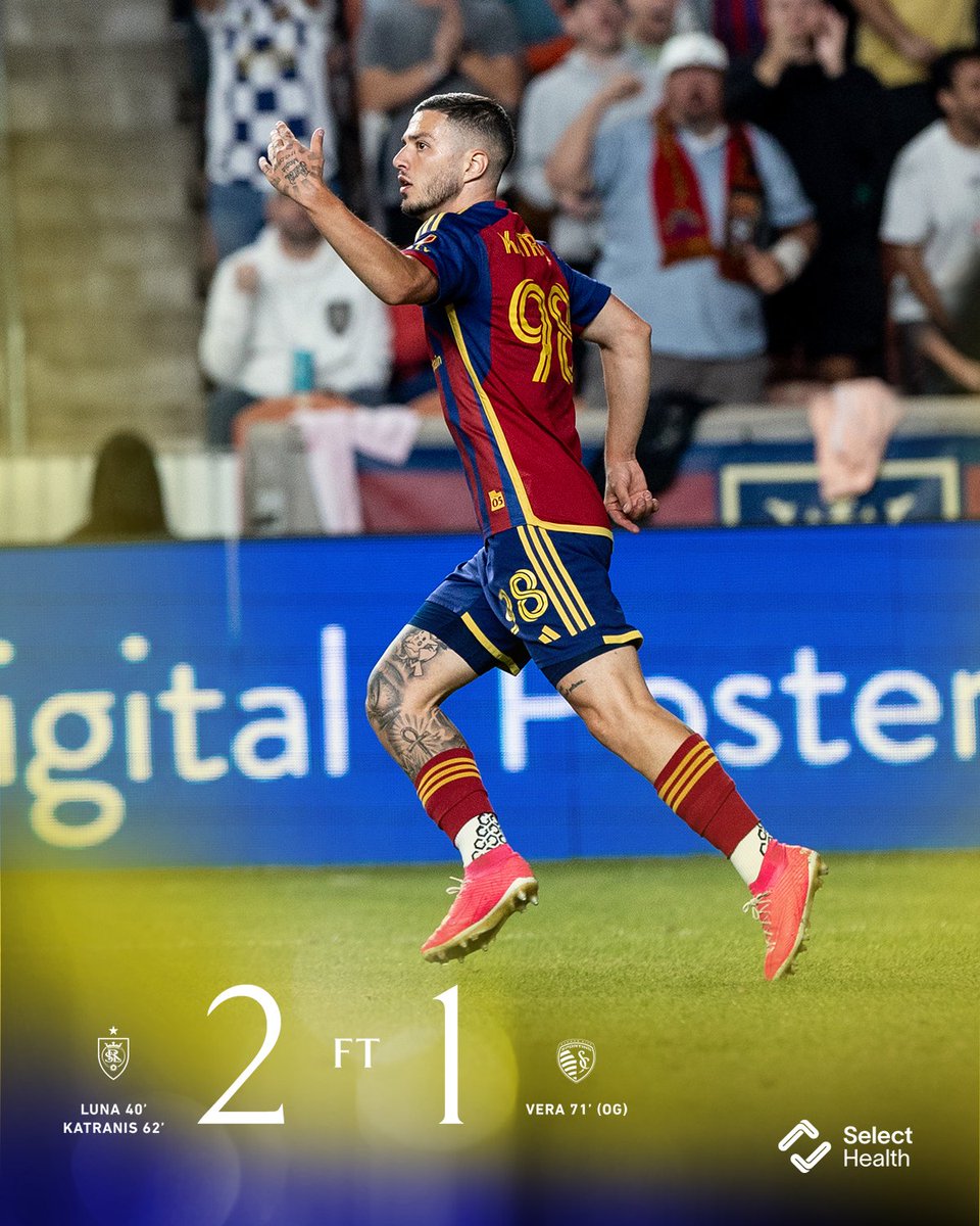 first game back from break was a good one 😏

#RSLvSKC | <a href="/SelectHealth/">Select Health</a>