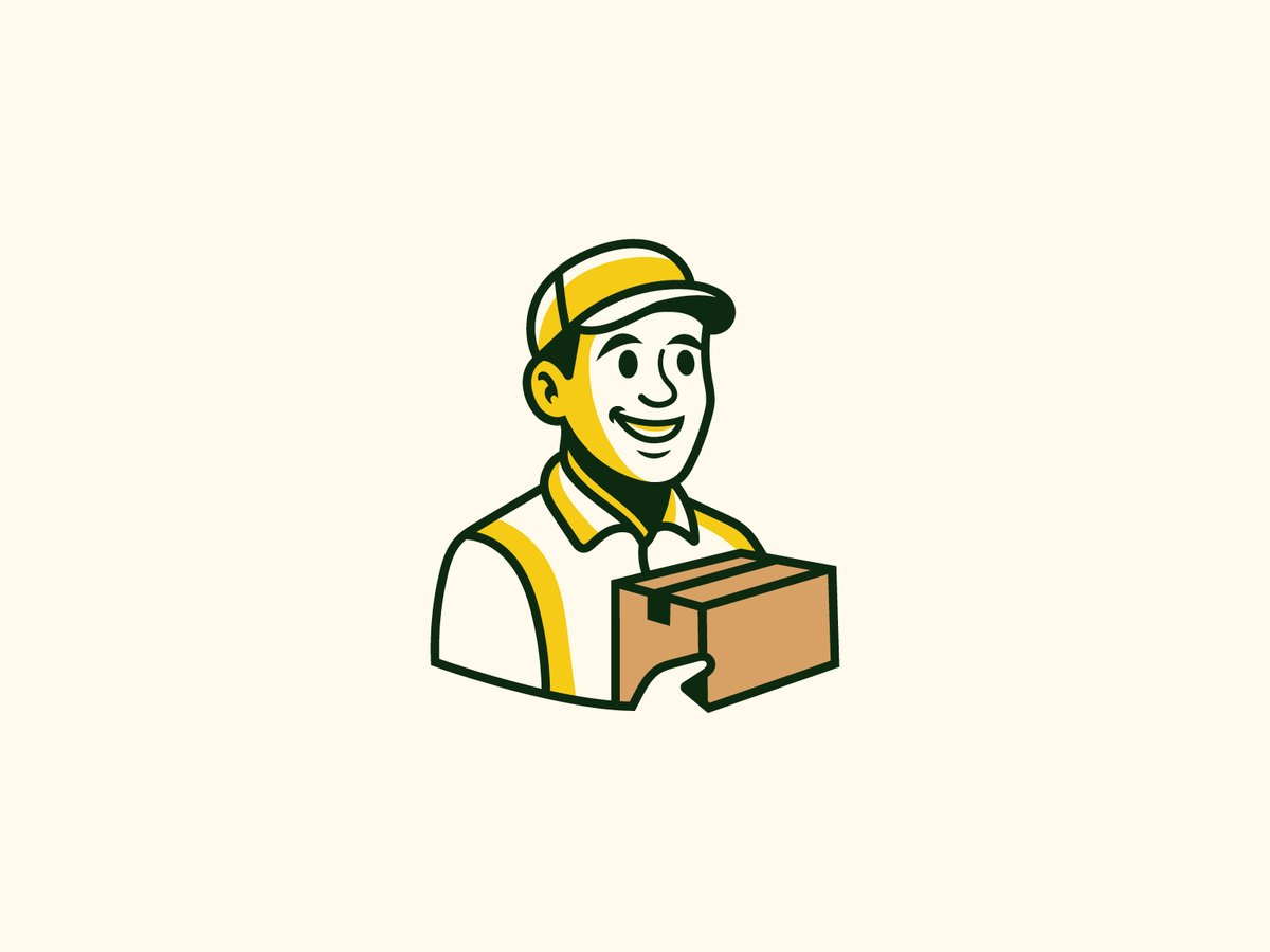 Designerrasedul's tweet image. Courier boy logo by Md Rasedul Jamal dribbble.com/shots/26525212…