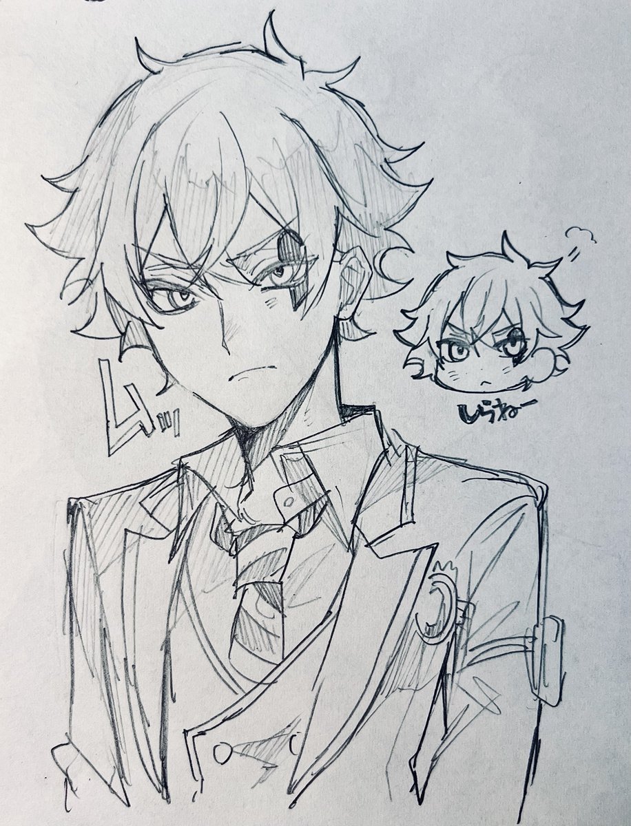 顰めっ面の落書き