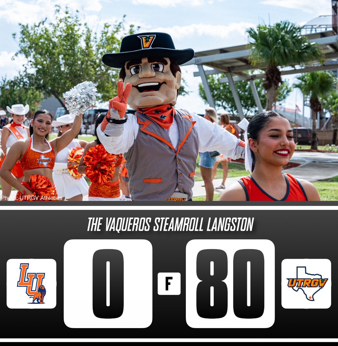 In just their third ever football game, UTRGV defeats Langston University 80-0 🤯
