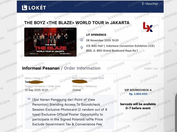 wts want to sell 

the boyz the blaze in jakarta (8 nov)

❤️‍🔥 vip soundcheck A (presale membership)
💸 harga web 
co 10:01 maaf jika mengecewakan karena gak 10:00 🥺 dijual karena pindah section. minat dm yaa thank u 🫶

#THEBLAZE_in_JAKARTA