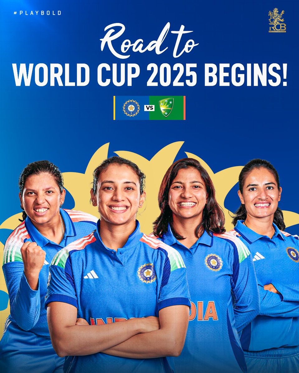 A proper dress rehearsal for the World Cup. 🏆

India’s Wonder Women are all set to take on 🇦🇺 in a 3️⃣-match ODI series. Let’s go, girls! 👊

#PlayBold #ನಮ್ಮRCB #CWC25