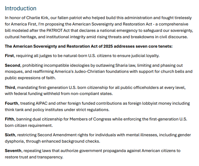 iUnitedAmerica's tweet photo. @AdameMedia Overdue for some real change. The people need to demand it. See the full text @ https://t.co/aUk8LAEyrE - the American Sovereignty and Restoration Act of 2025 https://t.co/AStAbg66za