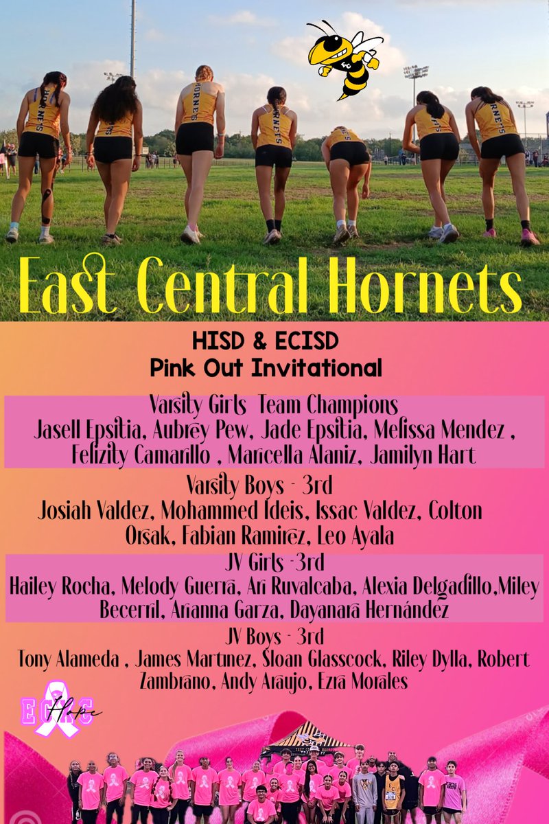 Congratulations ECXC and Thank You to All !!Together We Run For Hope, We are EC Cross Country! <a href="/_ECCrosscountry/">EC Cross Country /TrackNField</a> <a href="/_ECAthletics/">ECHS Hornet Athletics</a> <a href="/ArriolaSuzette/">Suzette Arriola</a> <a href="/maggiwelham/">Coach Welham</a>