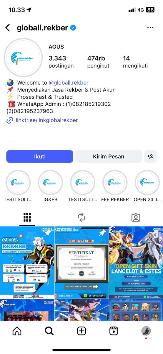 adnt0813's tweet photo. globall.rekber nipu, kedok rekber doang
Disuruh bayar 50% dari transaksi, apaan pake disuruh bayar2 gini. https://t.co/DwdM57dV0e