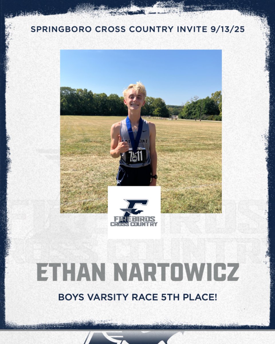 Congratulations to Ethan on another award-winning strong finish! Keep chasing, boys' team! Next up--the home meet! 9/20!