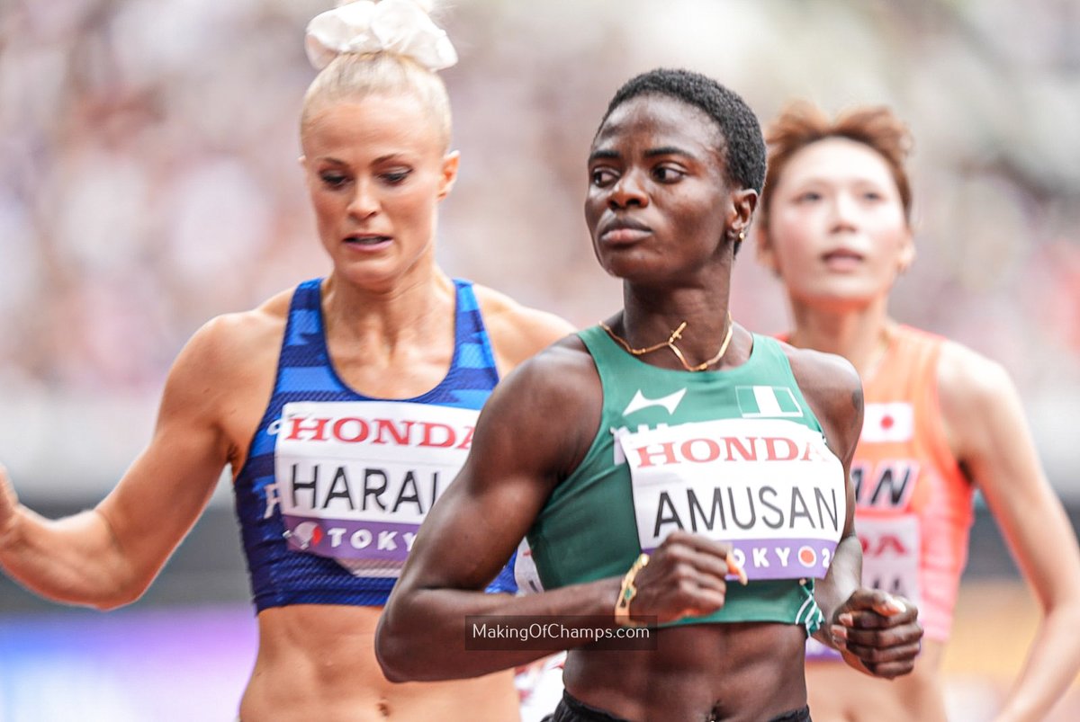 "Calma"... relax, it's just the heats!

Tobi Amusan gesticulates a calm down sign after winning the last heat of women's 100m Hurdles at the 2025 World Athletics Championships. 

The World Record holder clocked 12.53s to win heat 6 over Bahamas athlete, Devynne Charlton who was
