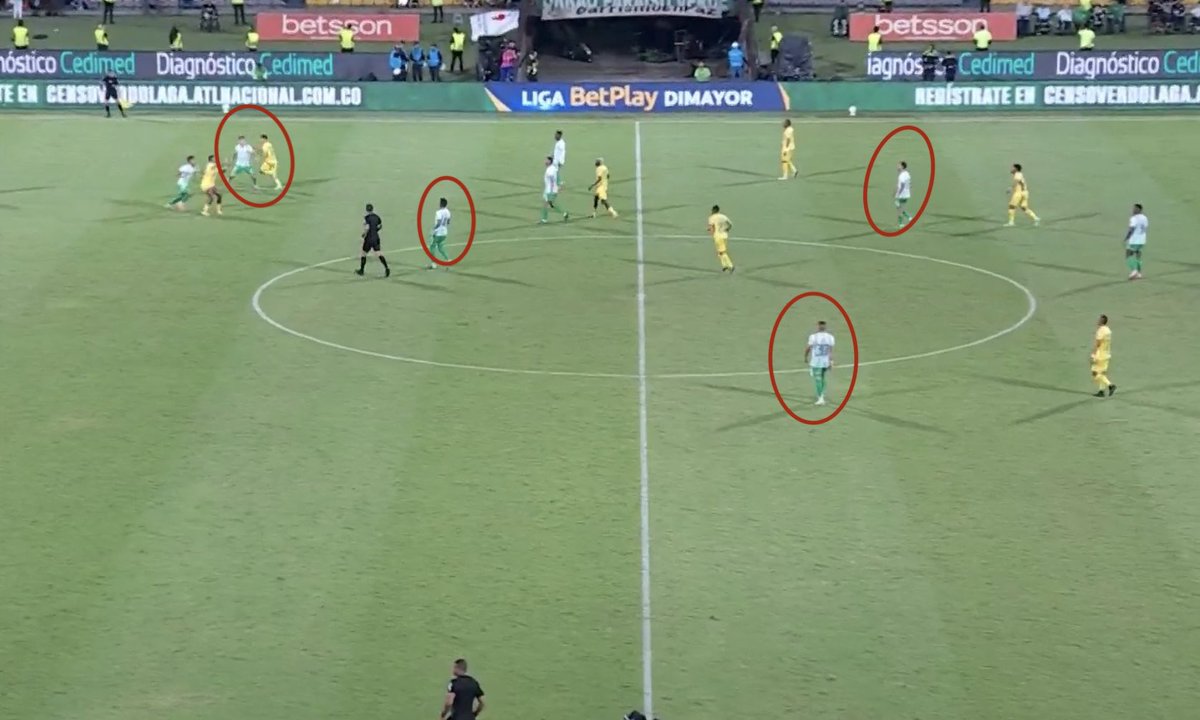 🚨 Javier Gandolfi dejó por varios minutos 4 extranjeros en #AtléticoNacional 🟢⚪️

👀 Billy Arce no ha recibido aún su nacionalización. Está en trámite