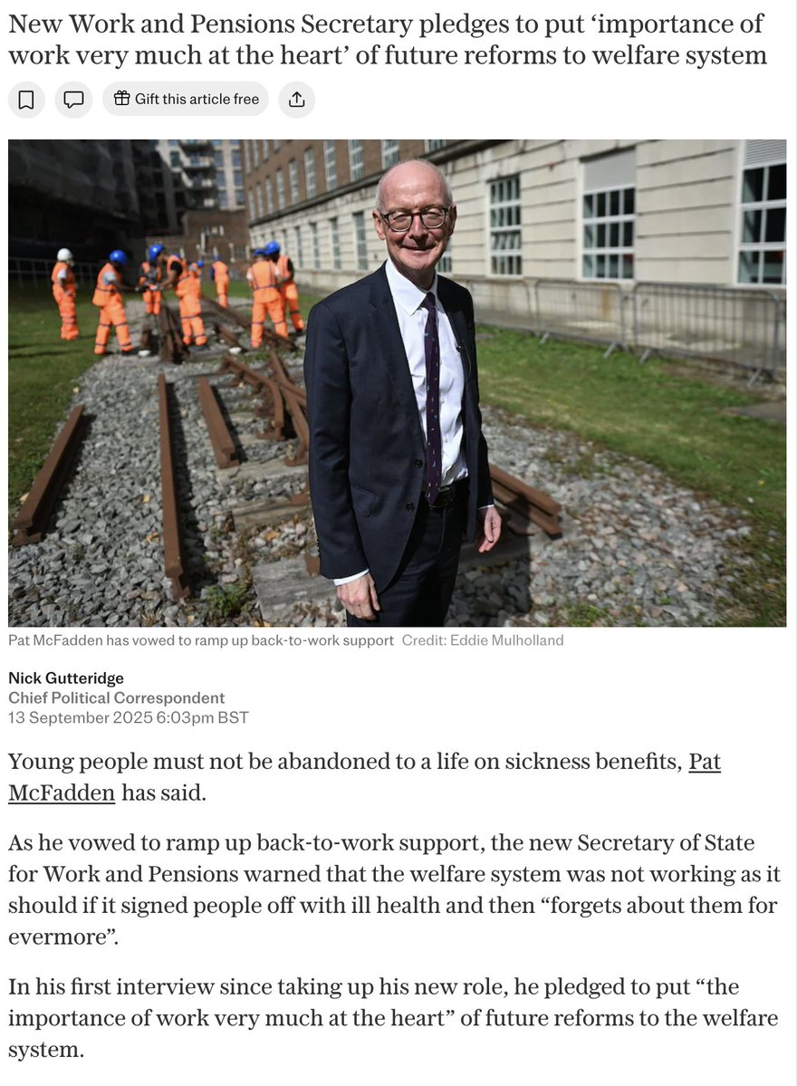 Work and Pensions Secretary Pat McFadden spoke to the Sunday Telegraph about DWP’s new focus on giving people the skills and opportunities they need to thrive in the modern economy