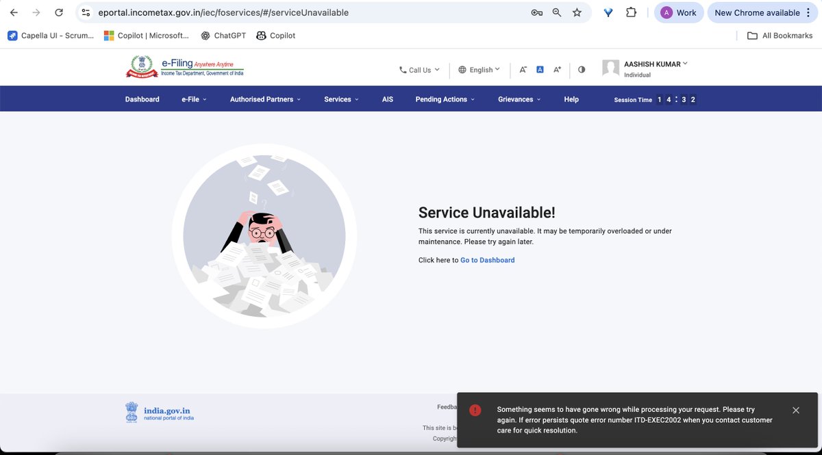Tech_Talk01's tweet photo. Cannot proceed to file my tax. Website's Epay rent section is unreachable 
Please extend the date or correct the web-site #extend_ITR_TAR_duedates #INCOMETAXPORTAL #incometaxduedate https://t.co/cmvqhNViED