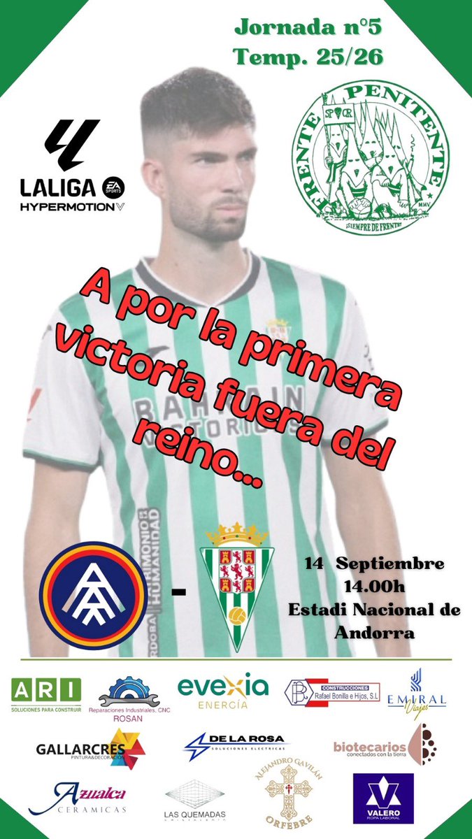 Bueeeeeeeenos Días!! Hoy Juega el Mejor Equipo del Mundo!!! Hay que sumar +3 en Andorra. Feliz Domingo 🤍💚