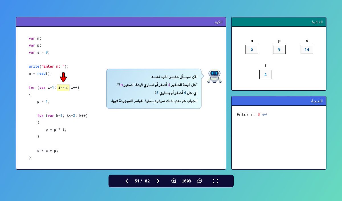 تم إضافة شروحات تفاعلية لجميع التمارين الموضوعة في دورة أساسيات البرمجة في درس حساب قيمة المضاعف للعدد
harmash.com/tutorials/prog…