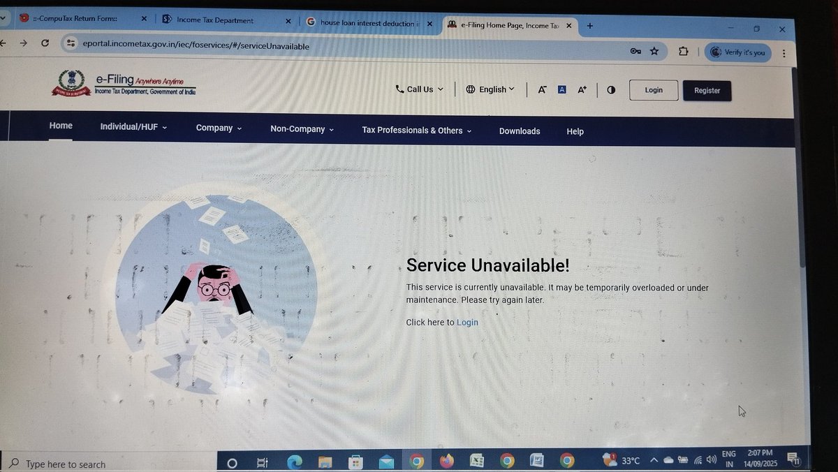 RamratanChejara's tweet photo. Efilling portal is not responding properly..... Please extend the due date of ITR from  15 sept 2025 to....
#Extend_Due_Date_Immediately 
#ITRFilling 
#ITR2025 https://t.co/76PxF9aX8u